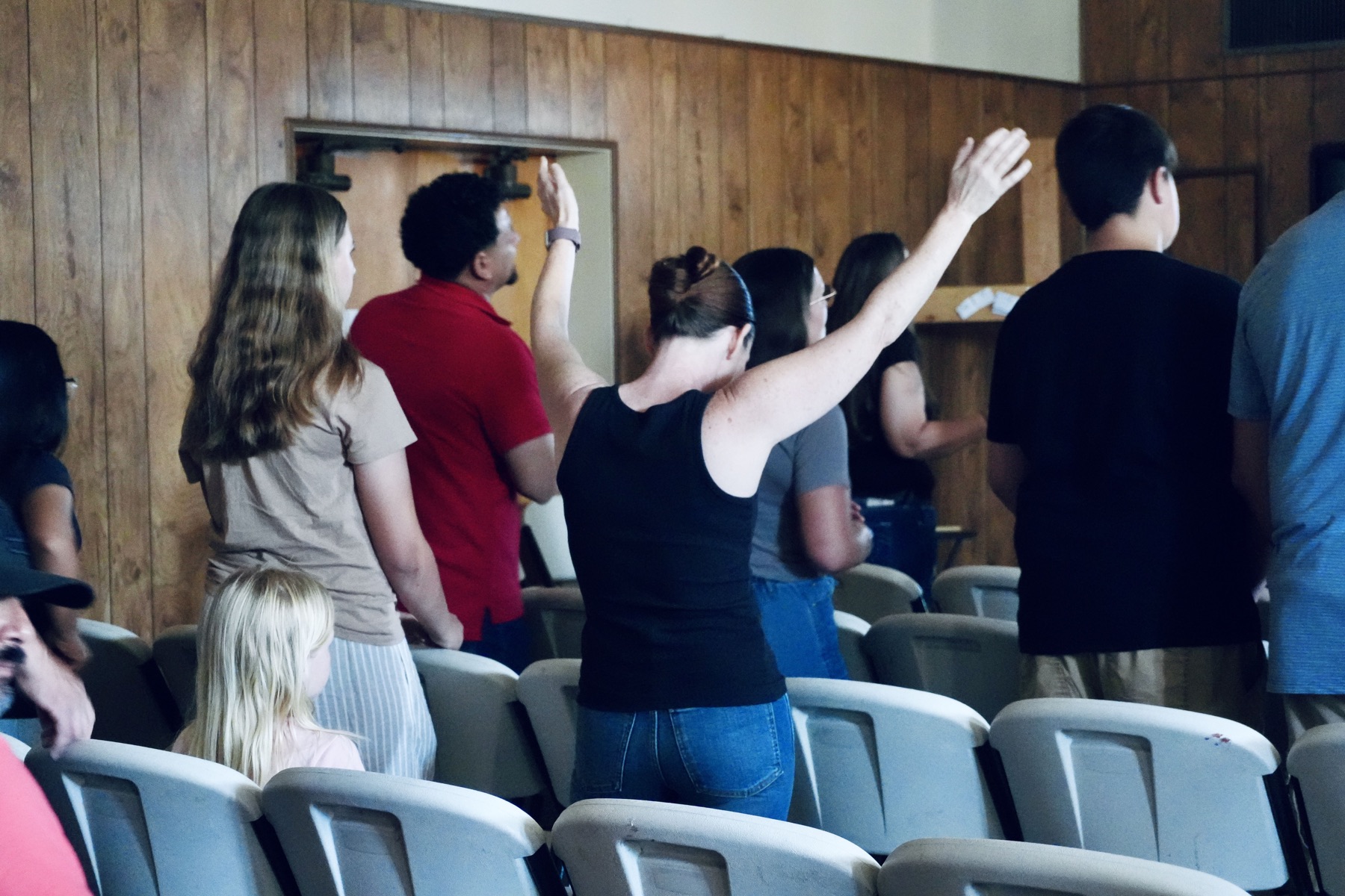 The Well Revival Church congregation worships together